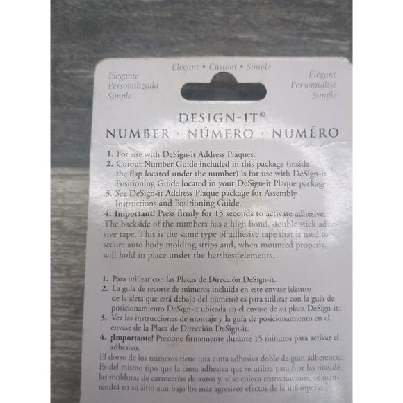 HOUSE NUMBER 4.75" Satin Brass NUMBER #5 For Use with DESIGN IT ADDRESS PLAQUES - Picture 3 of 10